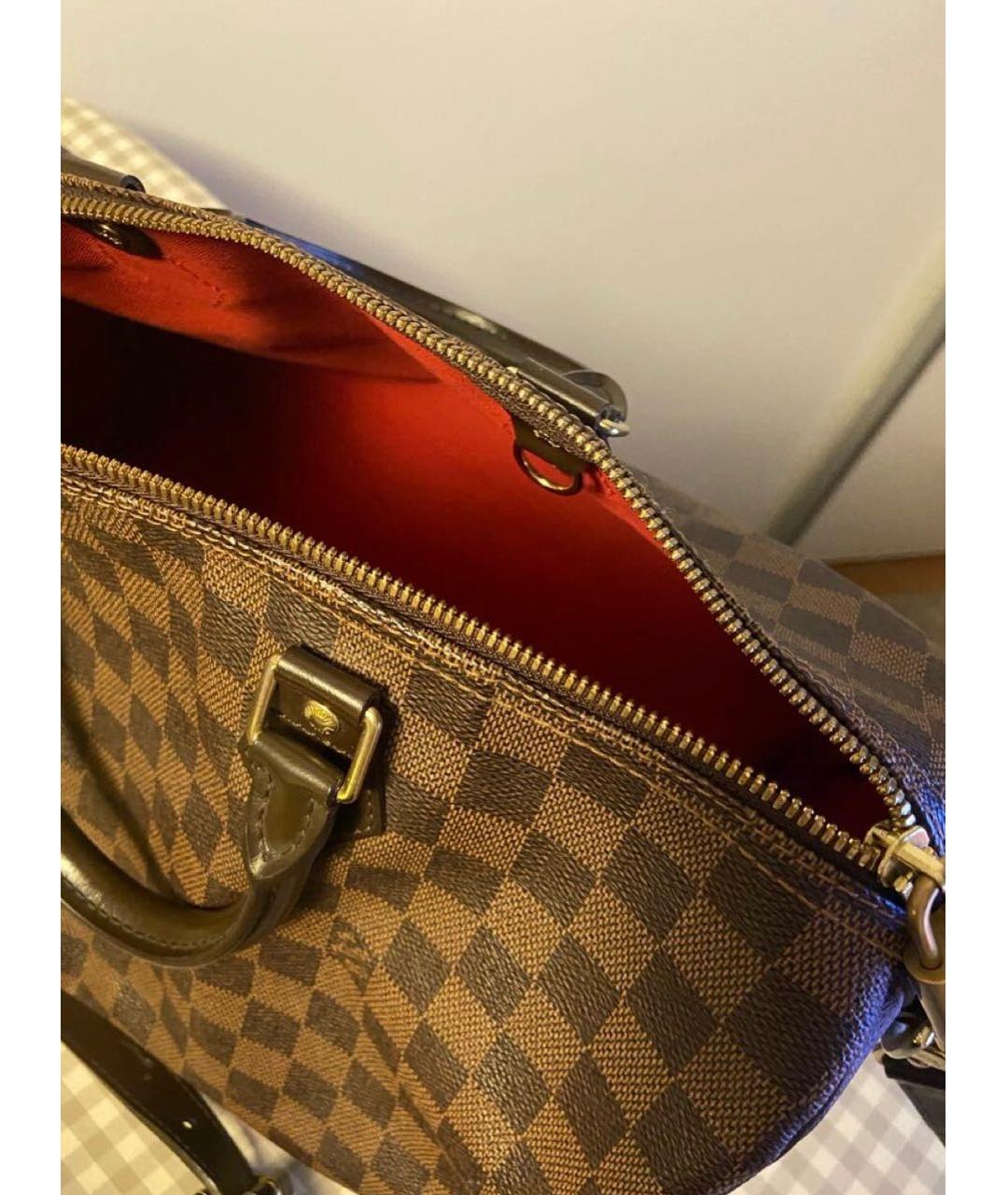 LOUIS VUITTON Коричневая тканевая дорожная/спортивная сумка, фото 6