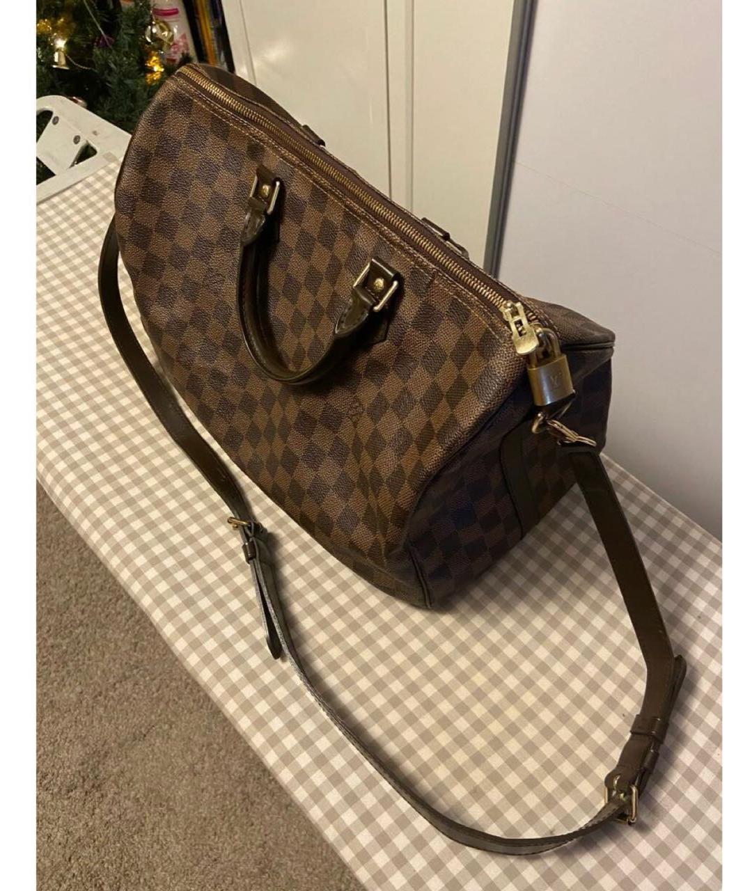 LOUIS VUITTON Коричневая тканевая дорожная/спортивная сумка, фото 8