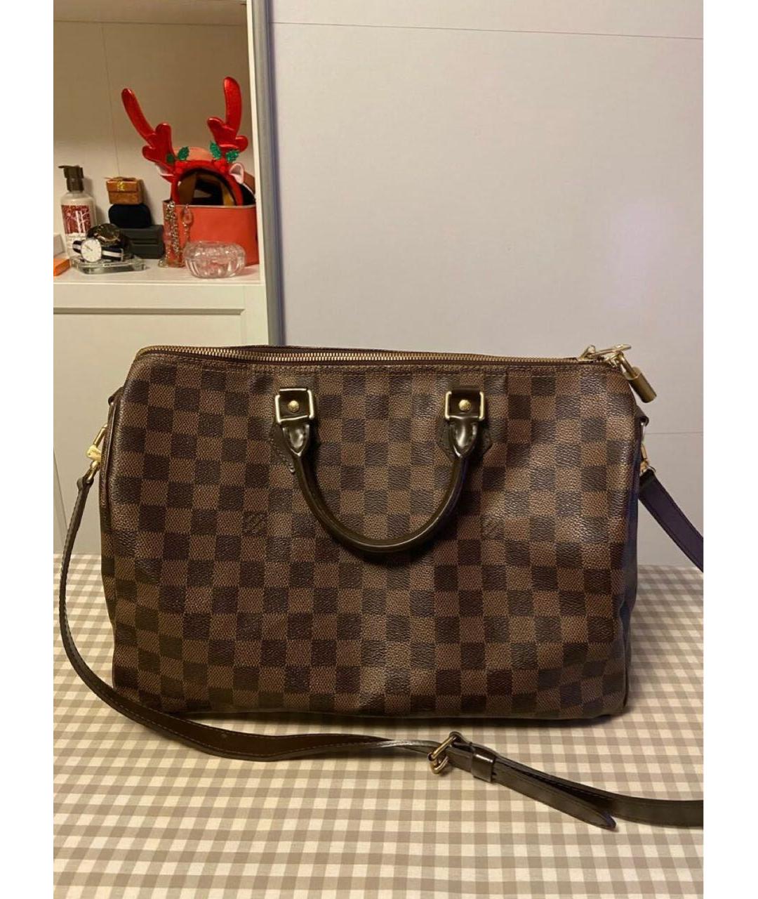 LOUIS VUITTON Коричневая тканевая дорожная/спортивная сумка, фото 7