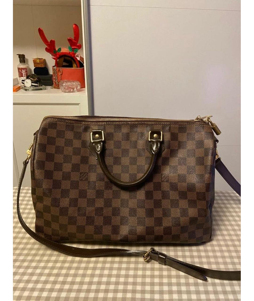 LOUIS VUITTON Коричневая тканевая дорожная/спортивная сумка, фото 9
