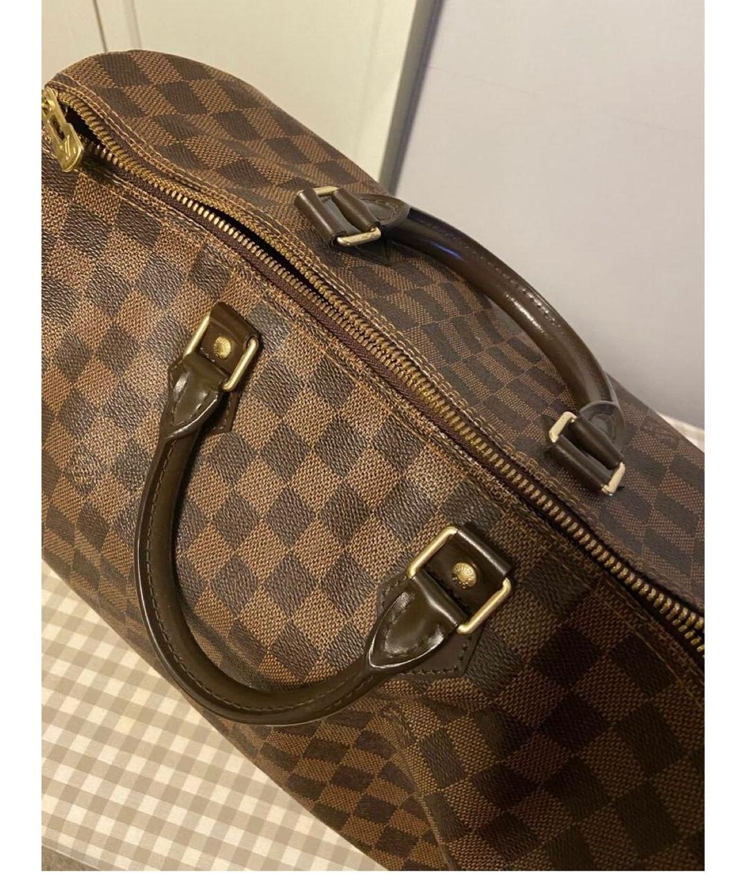 LOUIS VUITTON Коричневая тканевая дорожная/спортивная сумка, фото 2