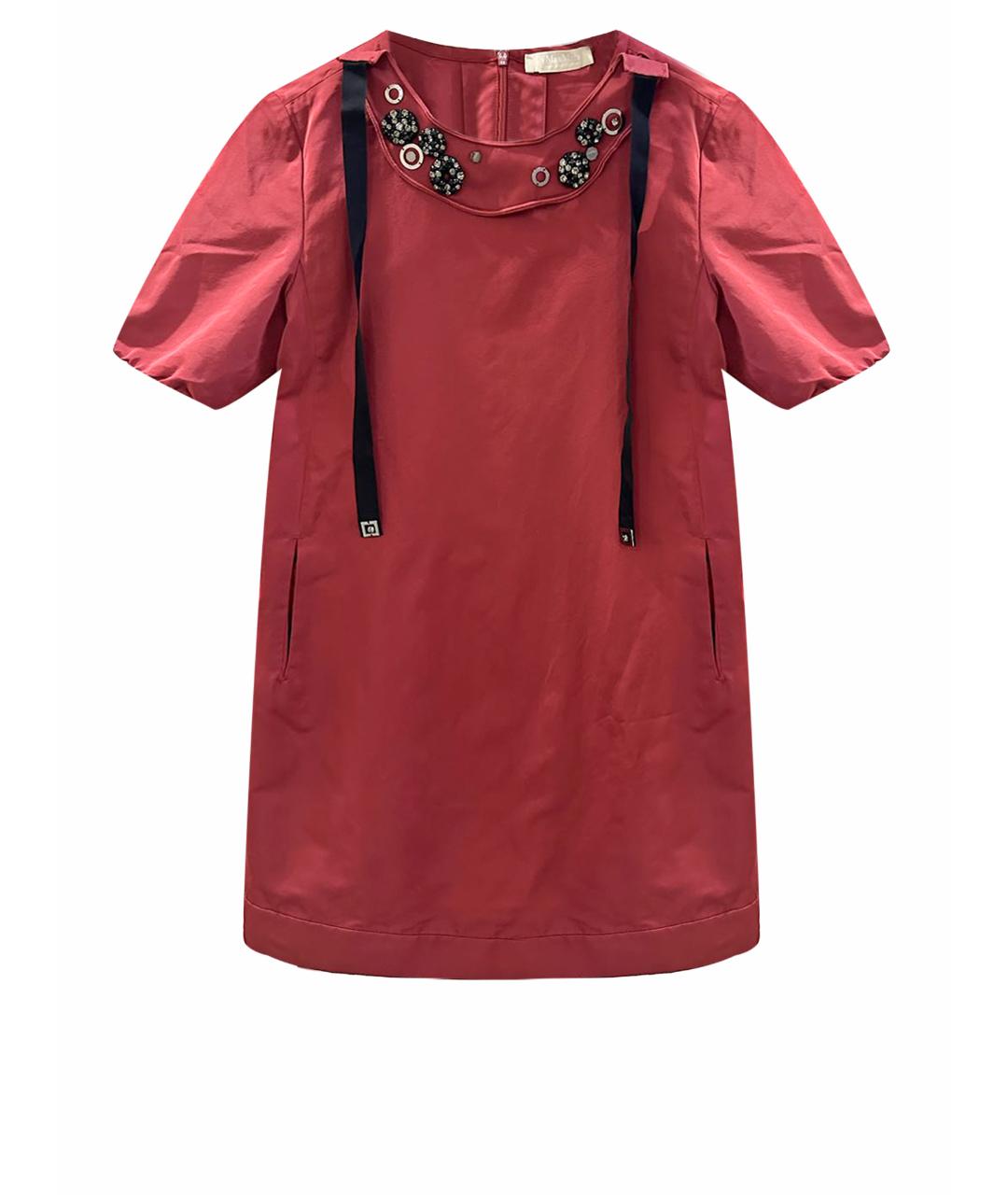 'S MAX MARA Бордовое полиэстеровое коктейльное платье, фото 1