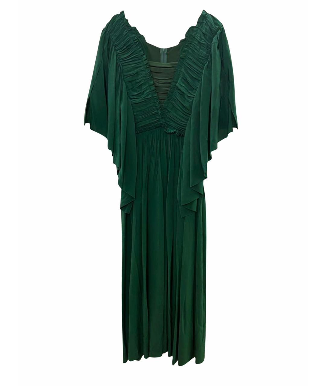 ROCHAS Зеленые шифоновое вечернее платье, фото 1