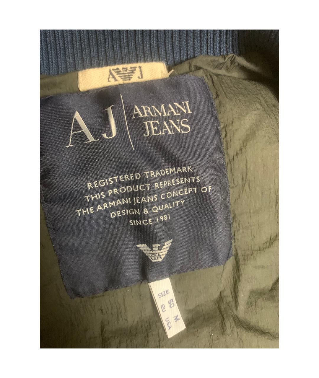 ARMANI JEANS Синий полиэстеровый жилет, фото 3