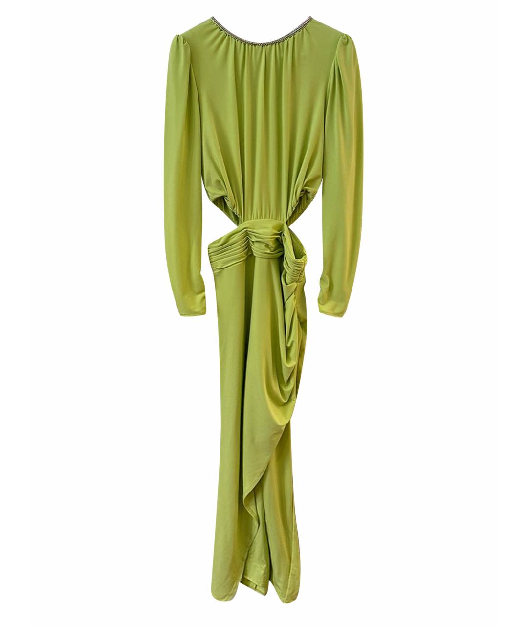 SELF-PORTRAIT Салатовыое полиэстеровое коктейльное платье, фото 1