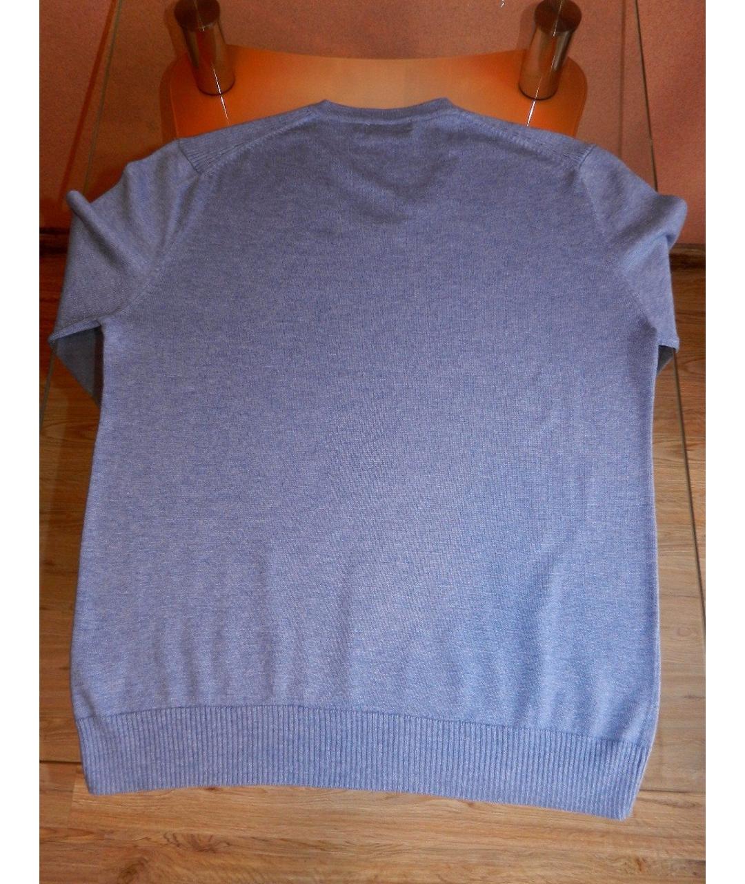 CALVIN KLEIN Голубой хлопковый джемпер / свитер, фото 5
