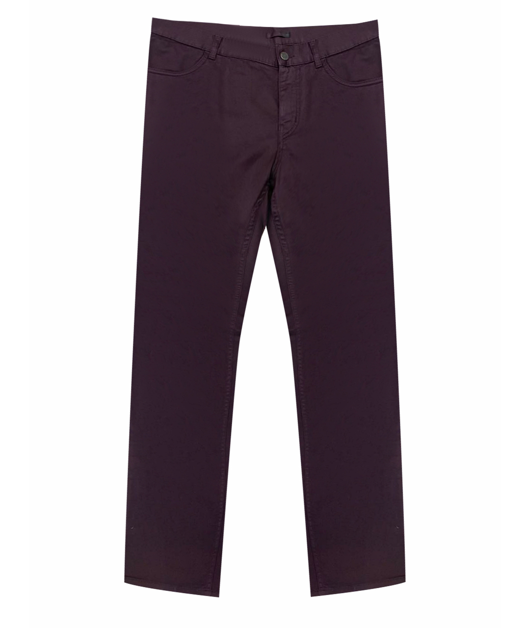 PRADA Бордовые хлопко-эластановые повседневные брюки, фото 1