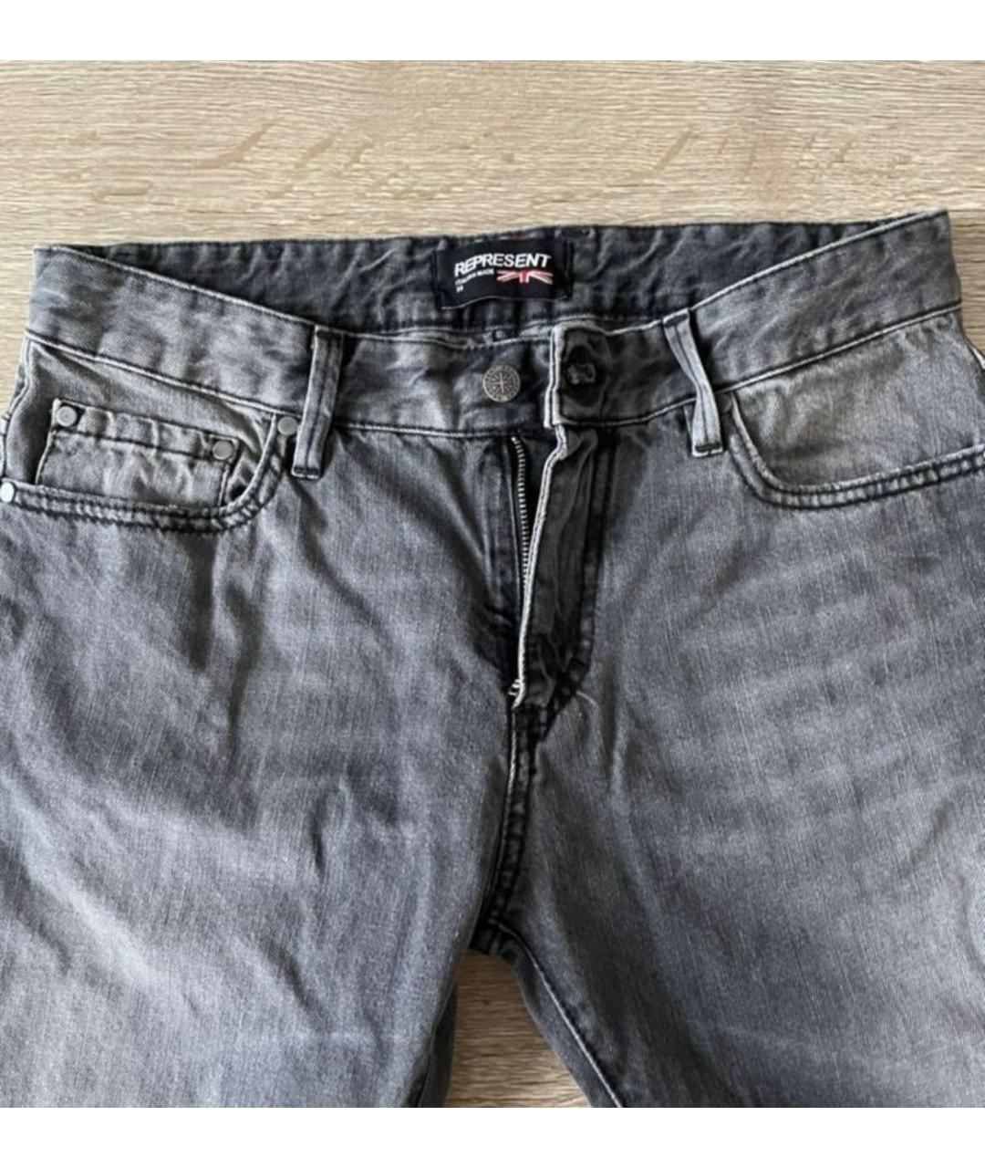 REPRESENT Серые хлопковые джинсы скинни, фото 2