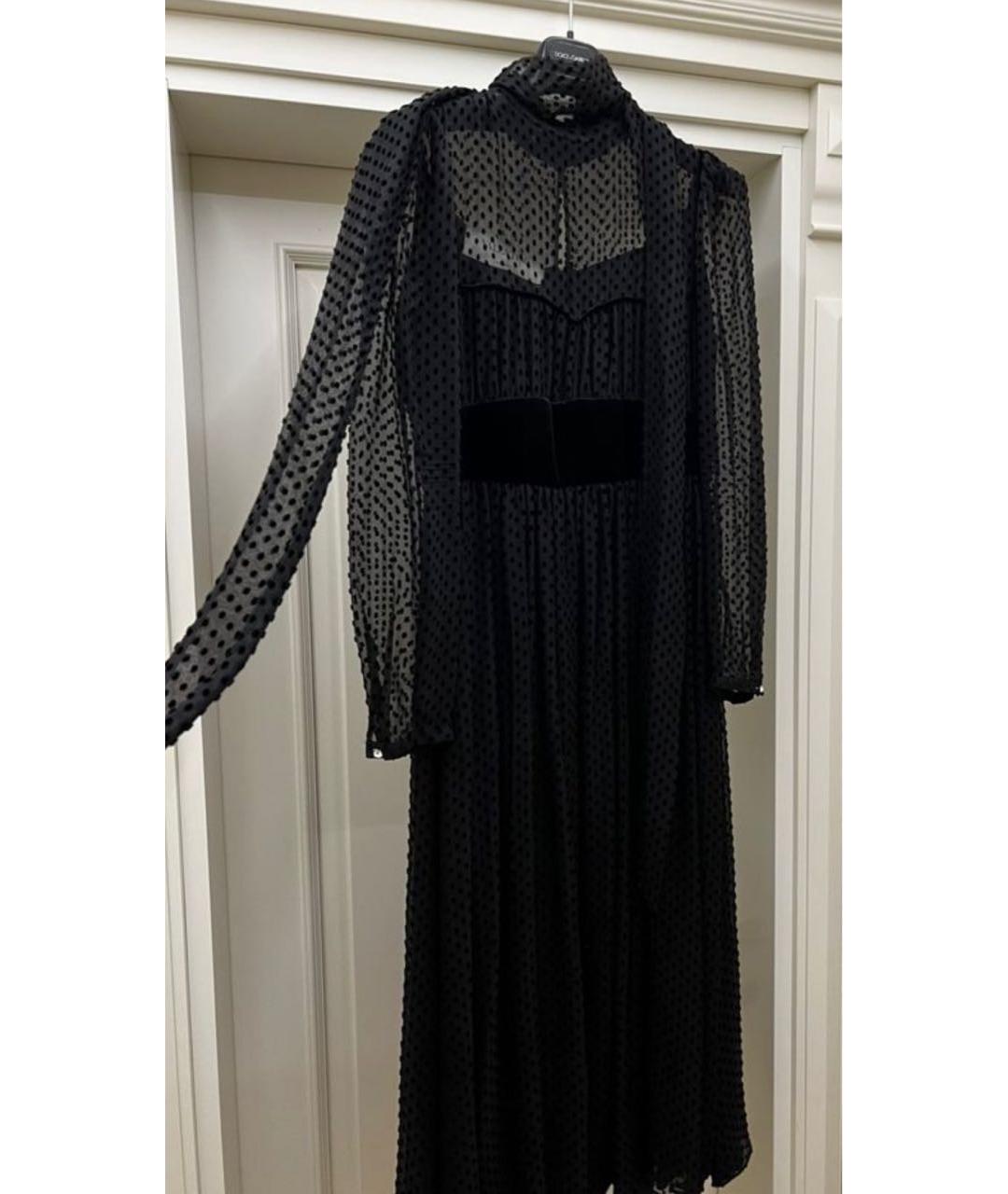 VALENTINO Черное шифоновое вечернее платье, фото 4