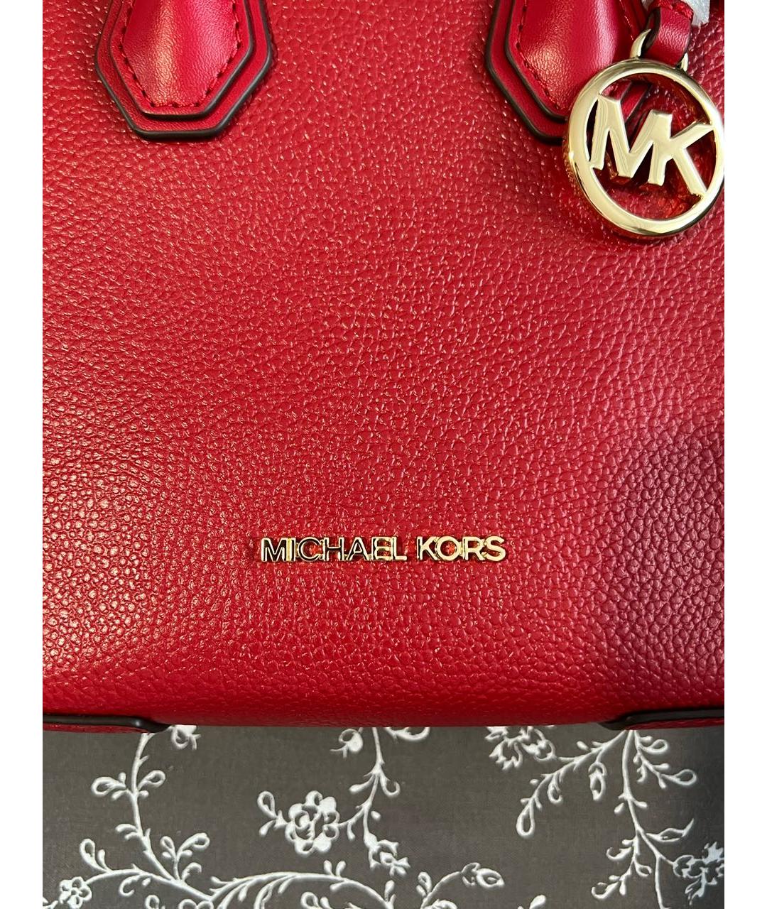 MICHAEL MICHAEL KORS Красная кожаная сумка тоут, фото 3