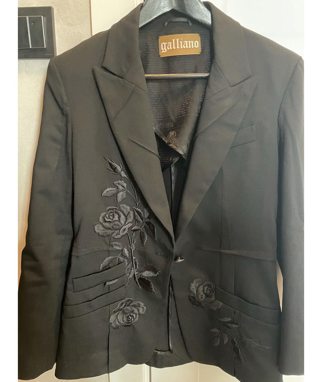 JOHN GALLIANO Черный шерстяной жакет/пиджак, фото 5