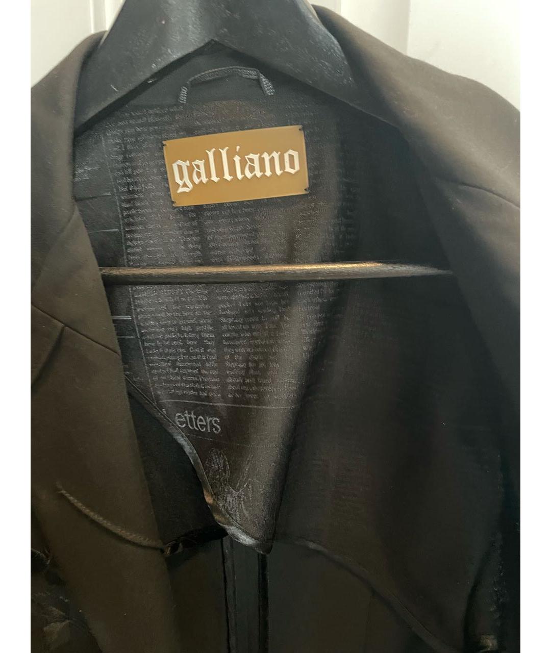JOHN GALLIANO Черный шерстяной жакет/пиджак, фото 2