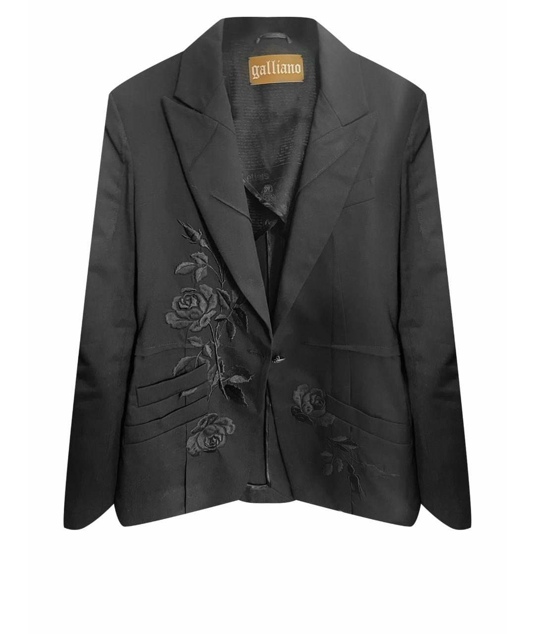 JOHN GALLIANO Черный шерстяной жакет/пиджак, фото 1