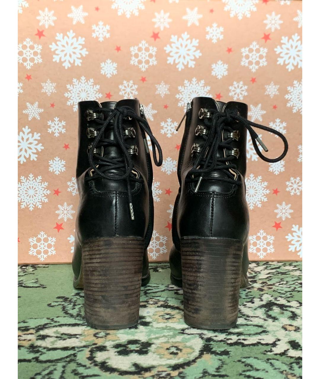 DIESEL Черные кожаные ботинки, фото 5