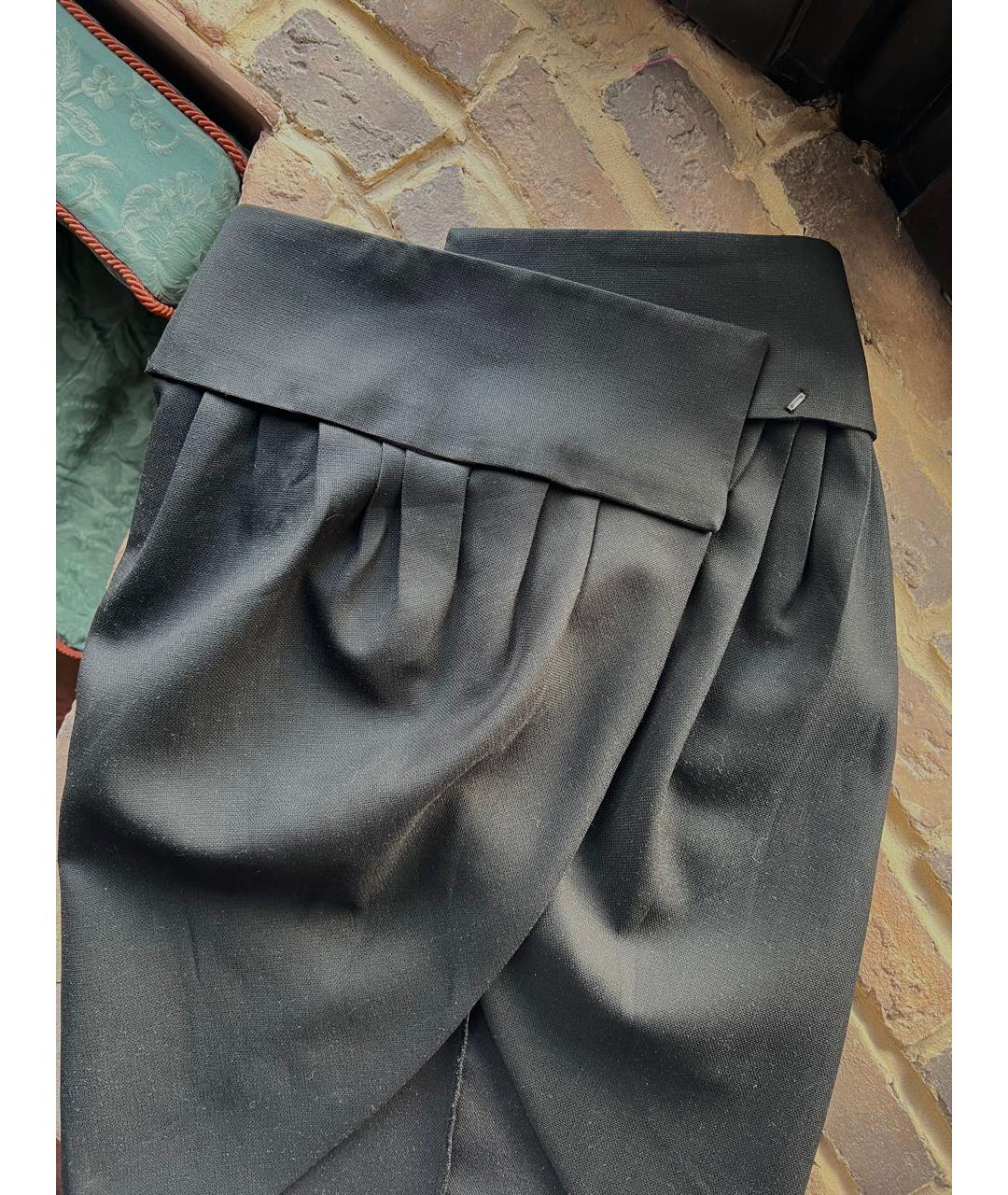 JACQUEMUS Черная шерстяная юбка миди, фото 6