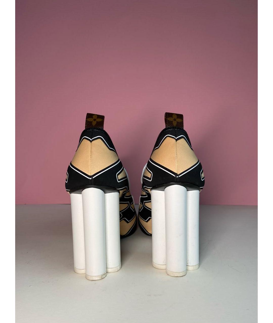 LOUIS VUITTON Мульти текстильные туфли, фото 4