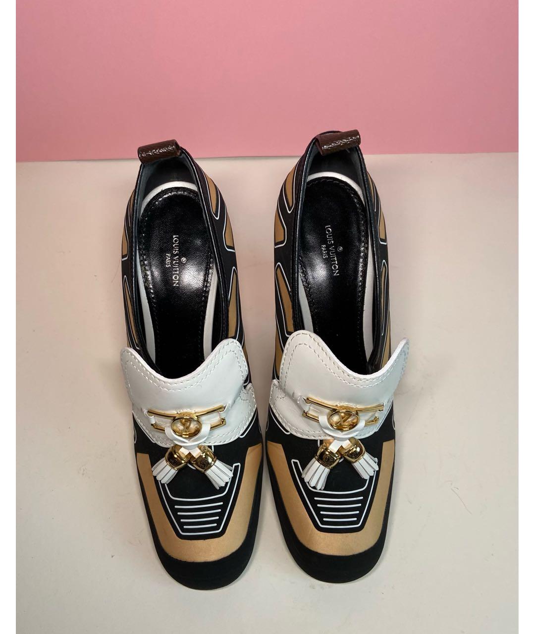 LOUIS VUITTON Мульти текстильные туфли, фото 3