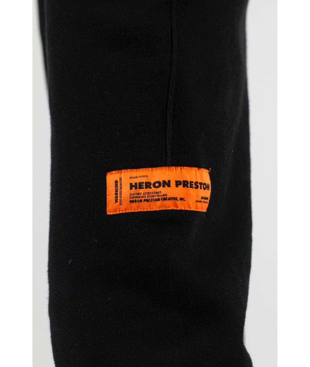 HERON PRESTON Черные хлопковые спортивные брюки и шорты, фото 7