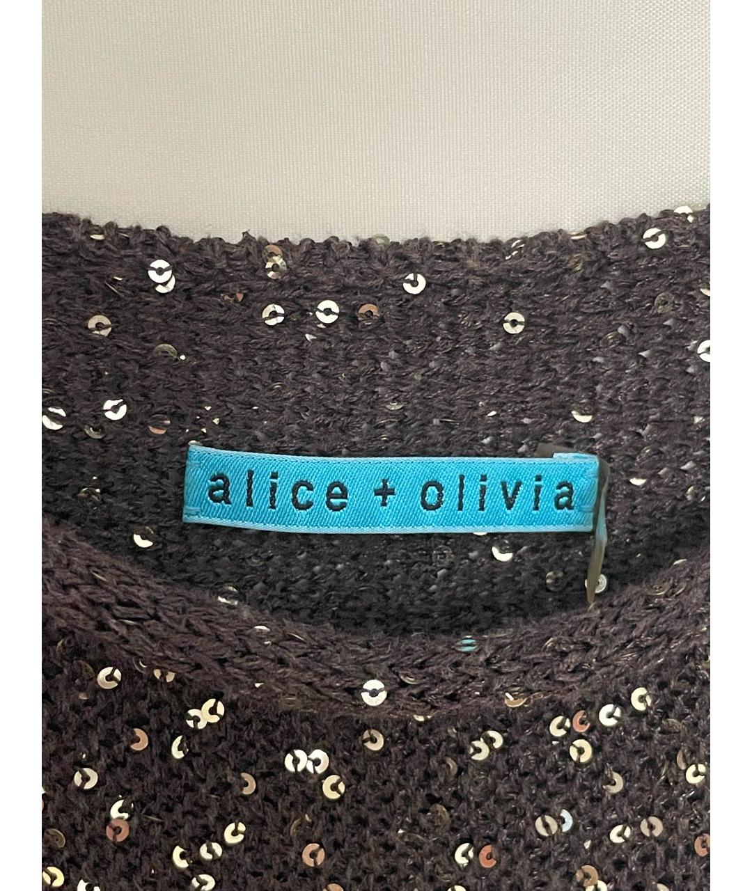 ALICE+OLIVIA Коричневый полиэстеровый джемпер / свитер, фото 3
