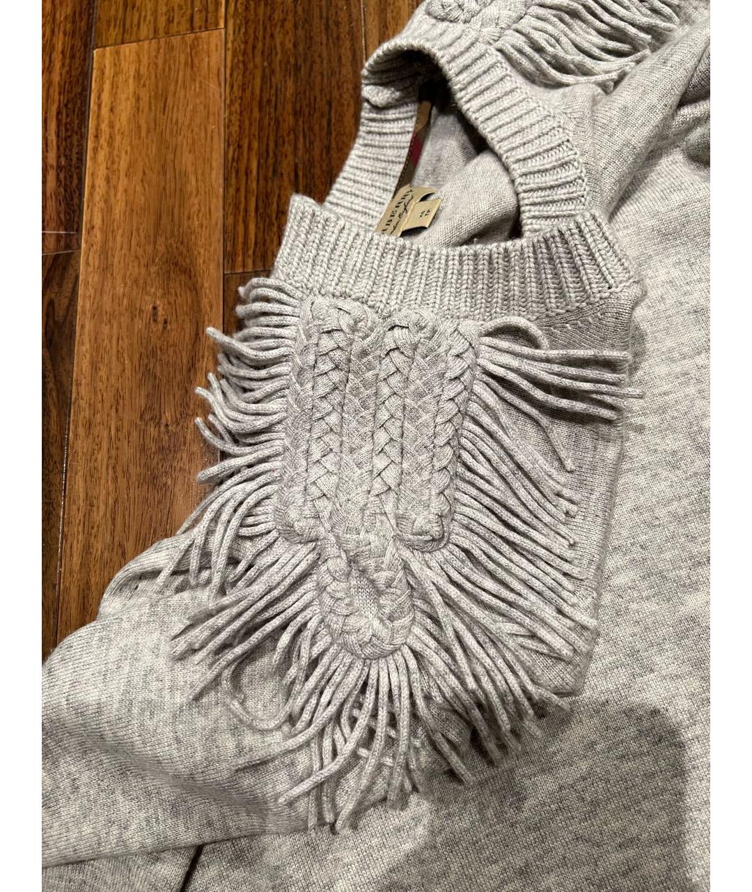 BURBERRY Серый шерстяной джемпер / свитер, фото 3