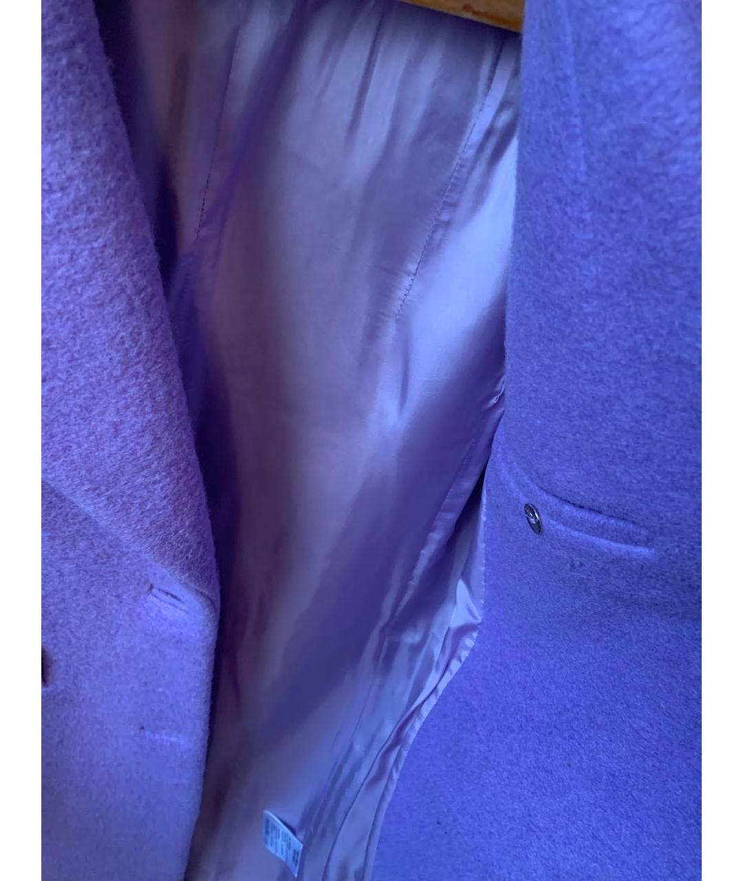 CARVEN Фиолетовое шерстяное пальто, фото 5