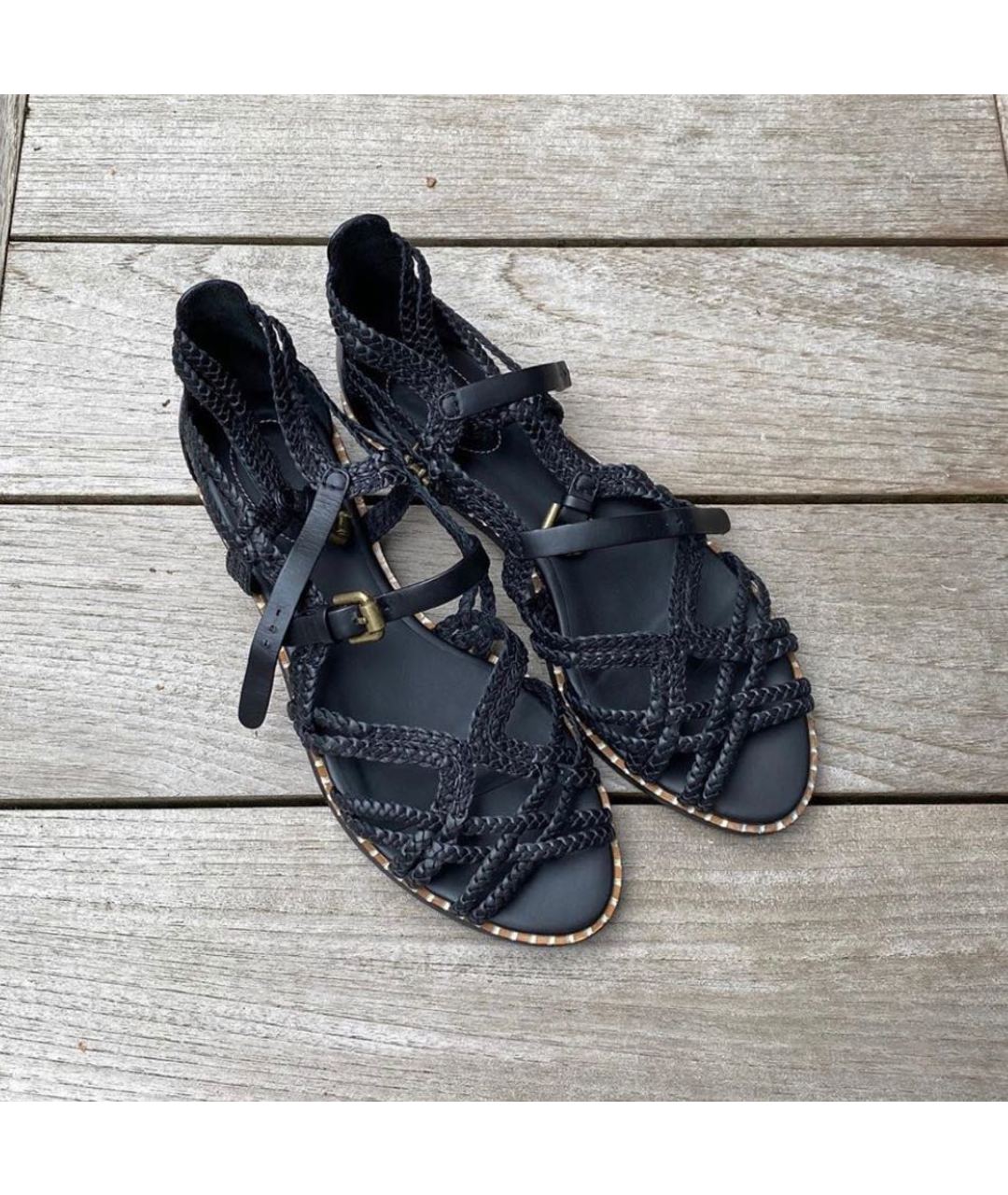 SEE BY CHLOE Черные кожаные сандалии, фото 3