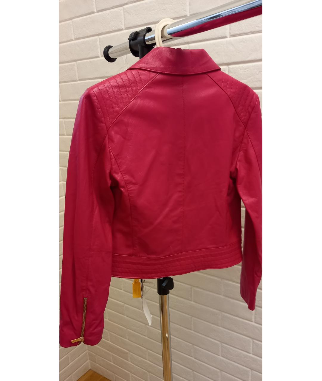 BLUGIRL Розовая кожаная куртка, фото 3