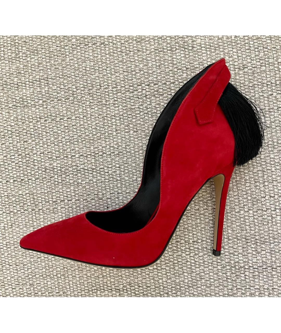 ALEKSANDER SIRADEKIAN Красные замшевые туфли, фото 9