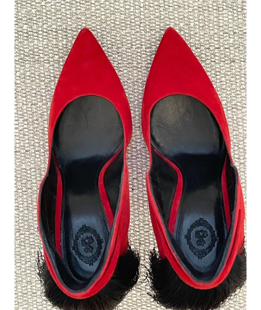 ALEKSANDER SIRADEKIAN Красные замшевые туфли, фото 3
