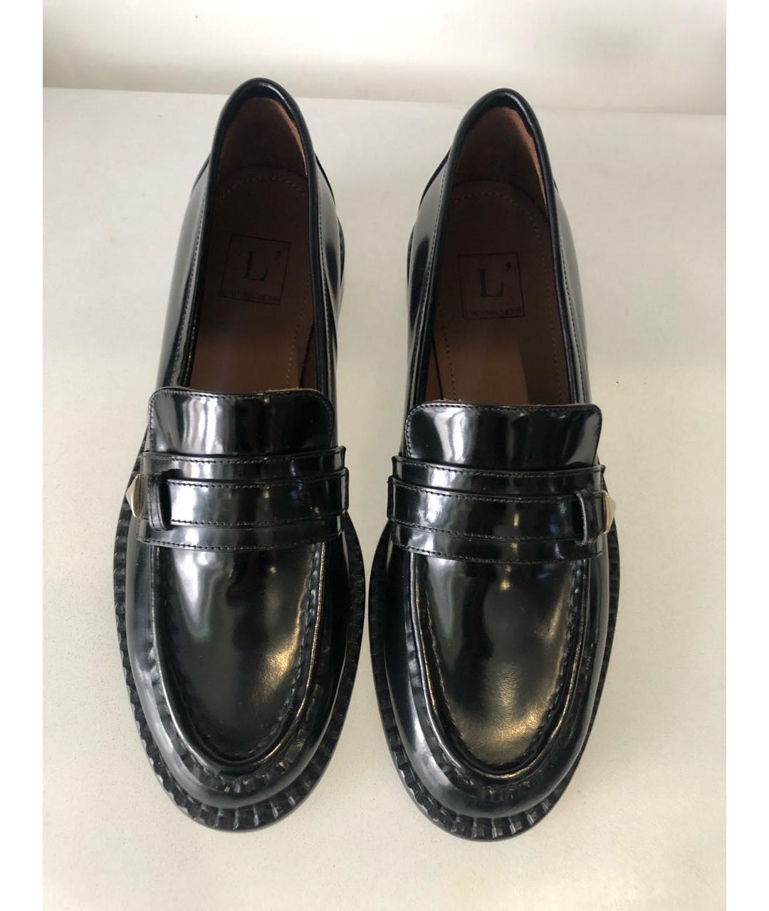L'AUTRECHOSE Черные мокасины из лакированной кожи, фото 2