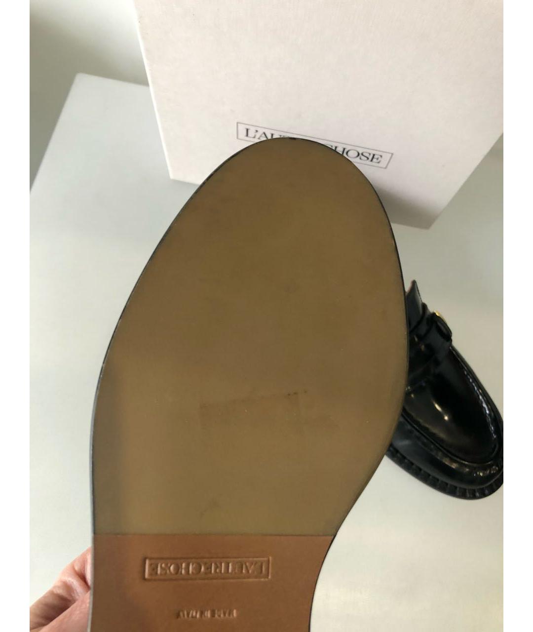 L'AUTRECHOSE Черные мокасины из лакированной кожи, фото 5