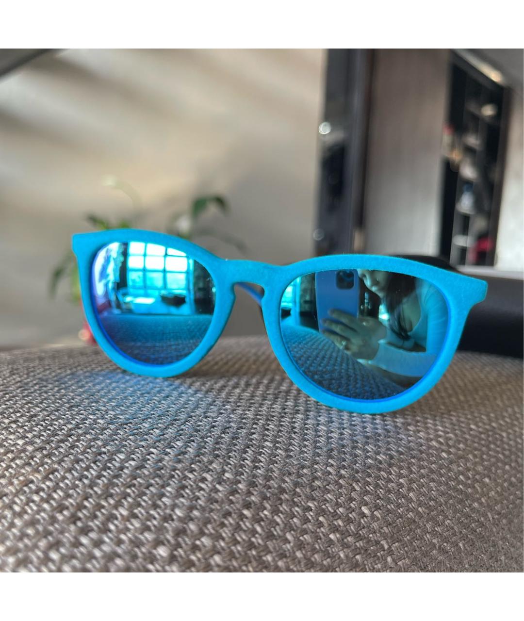 RAY BAN Голубые солнцезащитные очки, фото 4