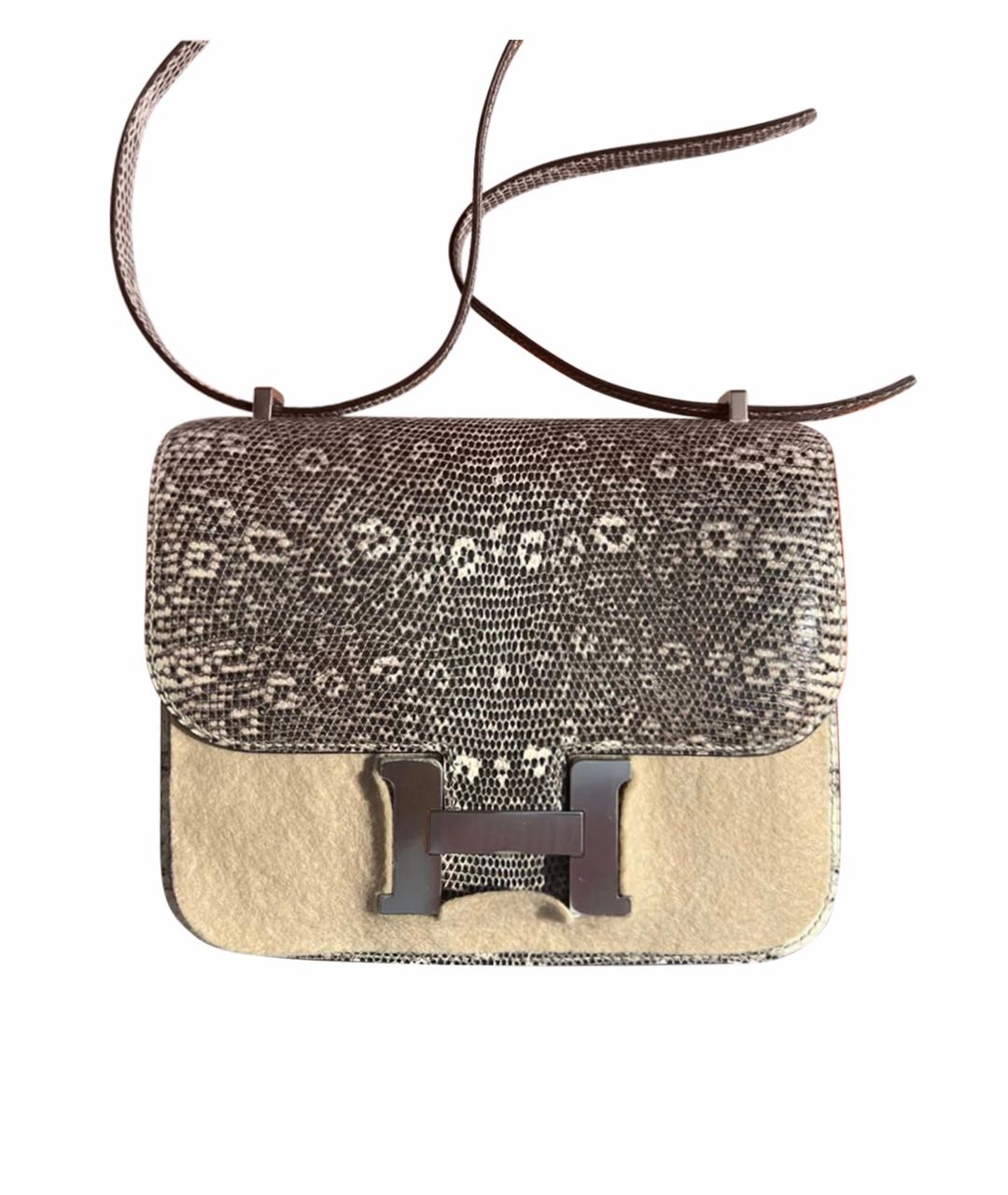 HERMES PRE-OWNED Коричневая сумка через плечо из экзотической кожи, фото 1