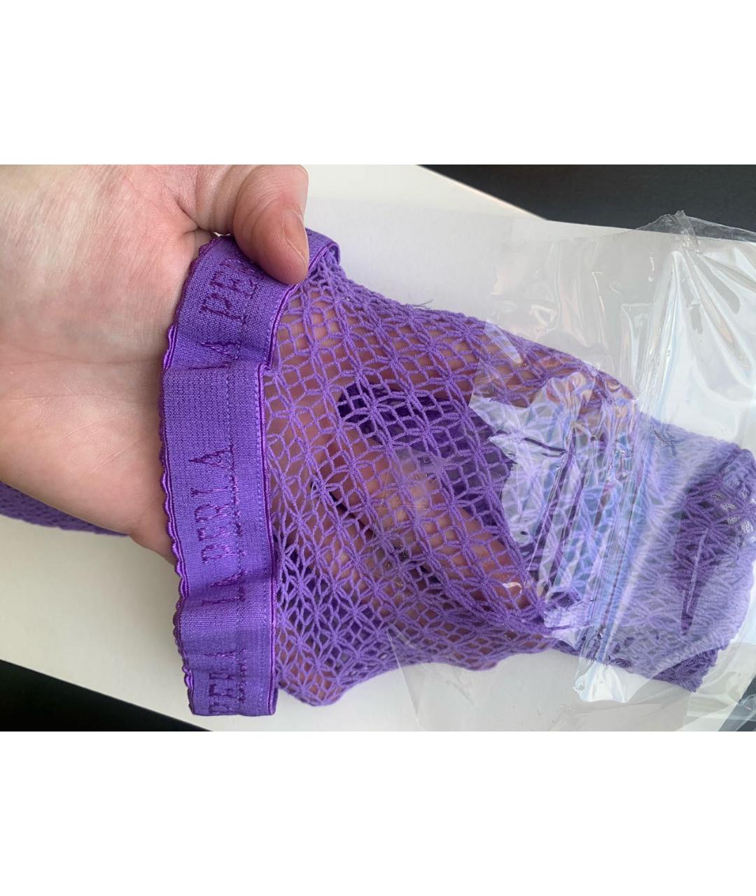 LA PERLA Фиолетовые носки, чулки и колготы, фото 3