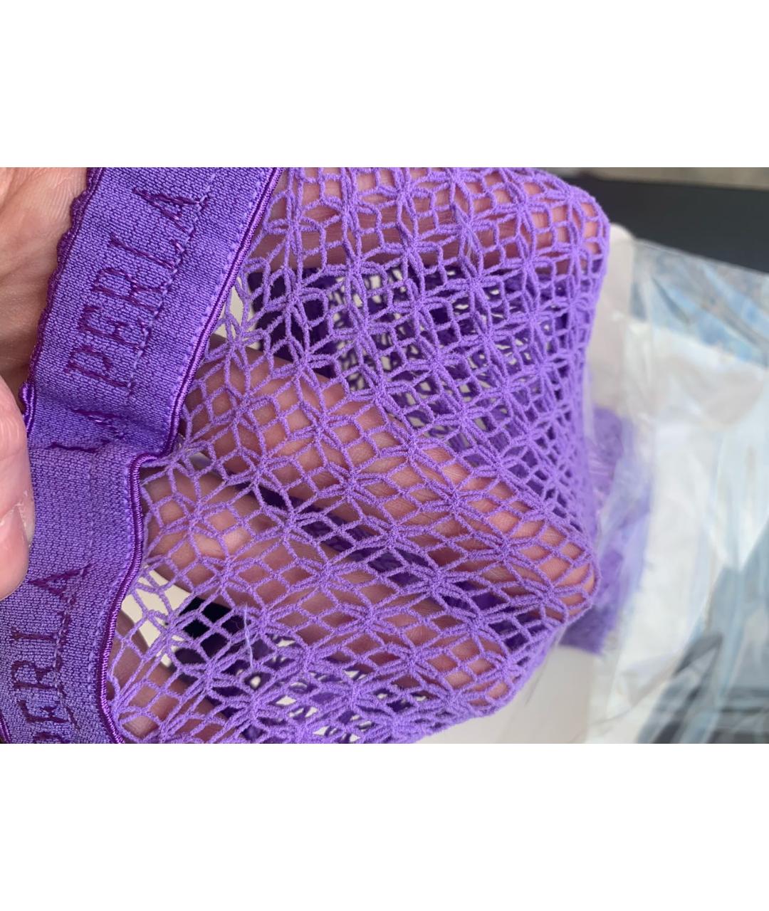 LA PERLA Фиолетовые носки, чулки и колготы, фото 2