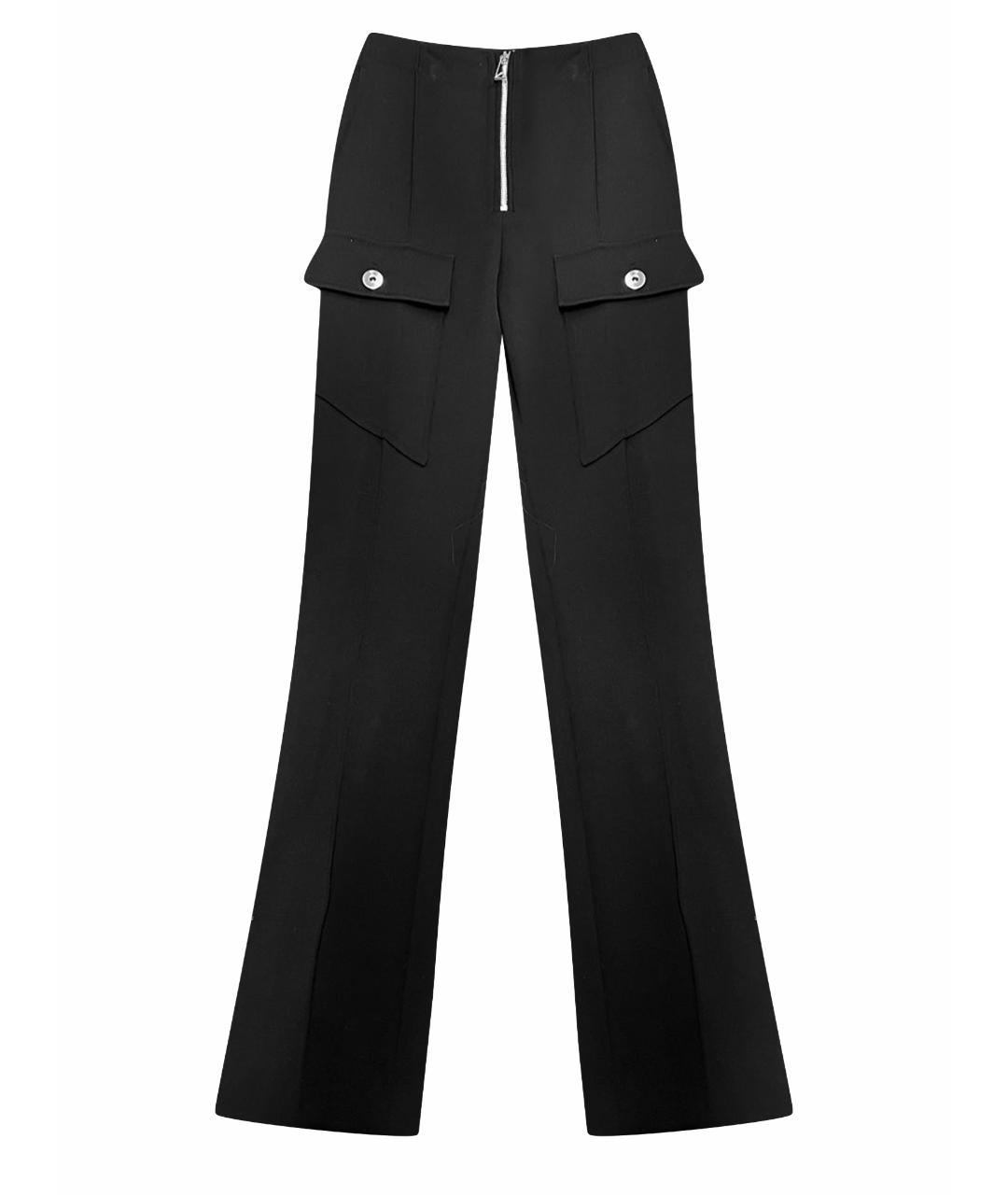 BOTTEGA VENETA Черные шерстяные прямые брюки, фото 1