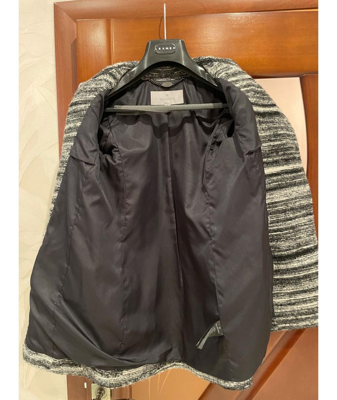 MULBERRY Антрацитовый шерстяной жакет/пиджак, фото 6