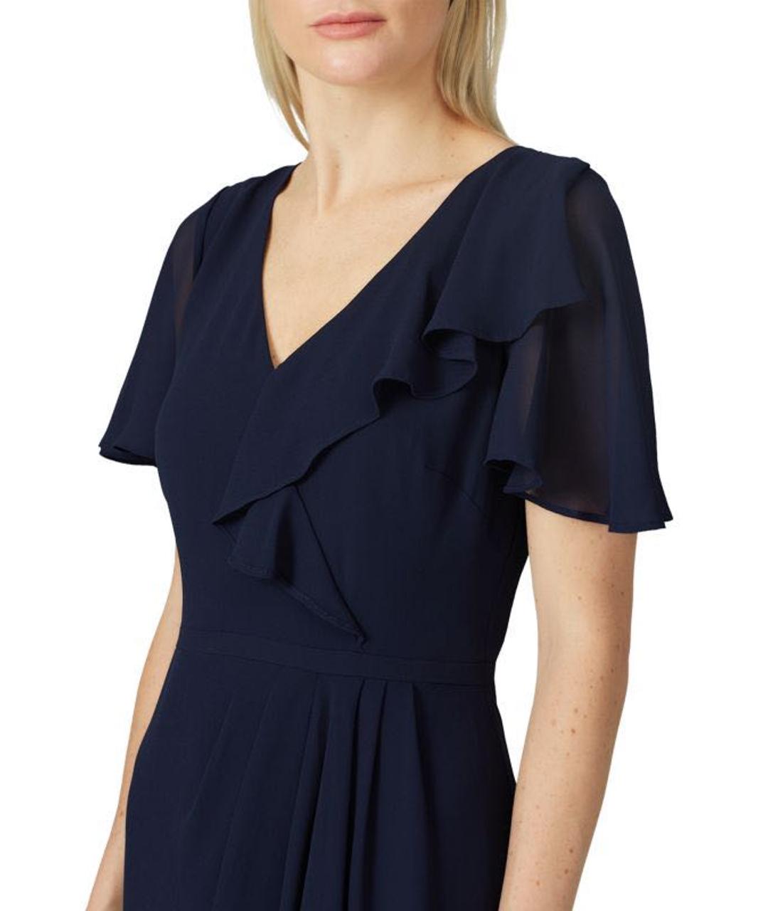 RALPH LAUREN Темно-синее полиэстеровое коктейльное платье, фото 4