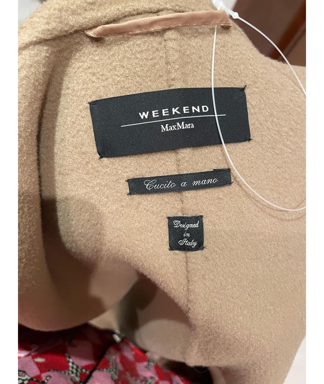 WEEKEND MAX MARA Коричневое шерстяное пальто, фото 7
