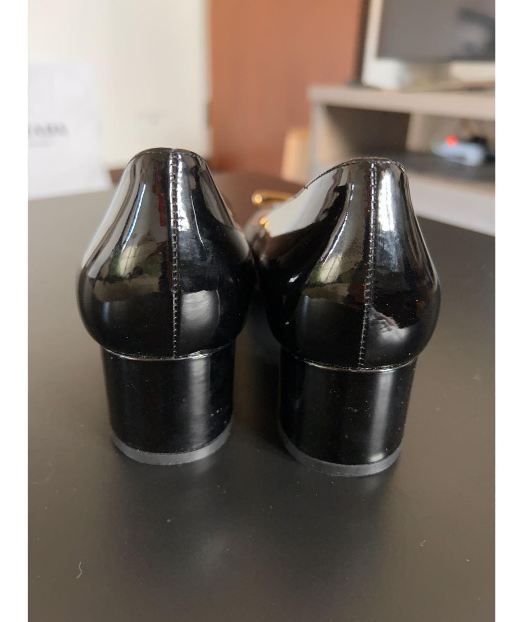 SALVATORE FERRAGAMO Черные туфли из лакированной кожи, фото 3