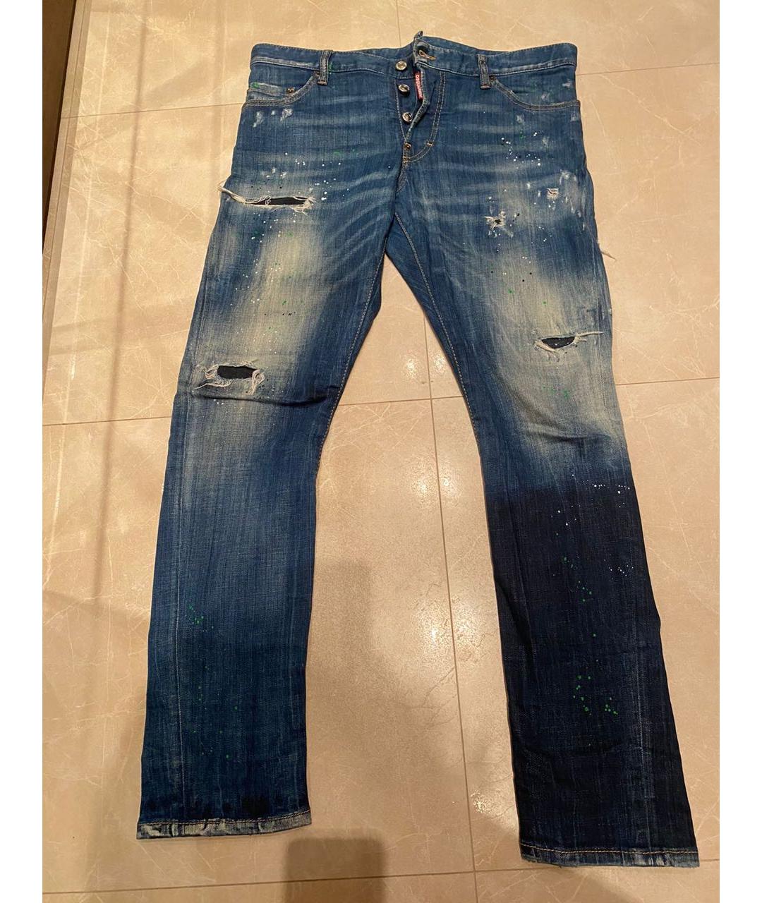 DSQUARED2 Синие джинсы скинни, фото 6