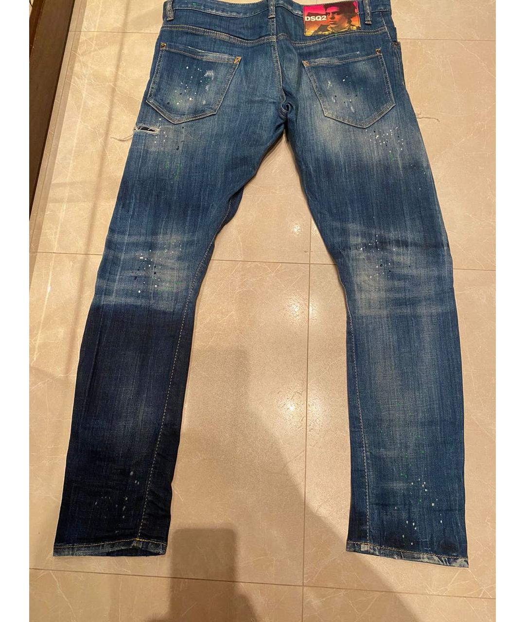 DSQUARED2 Синие джинсы скинни, фото 4