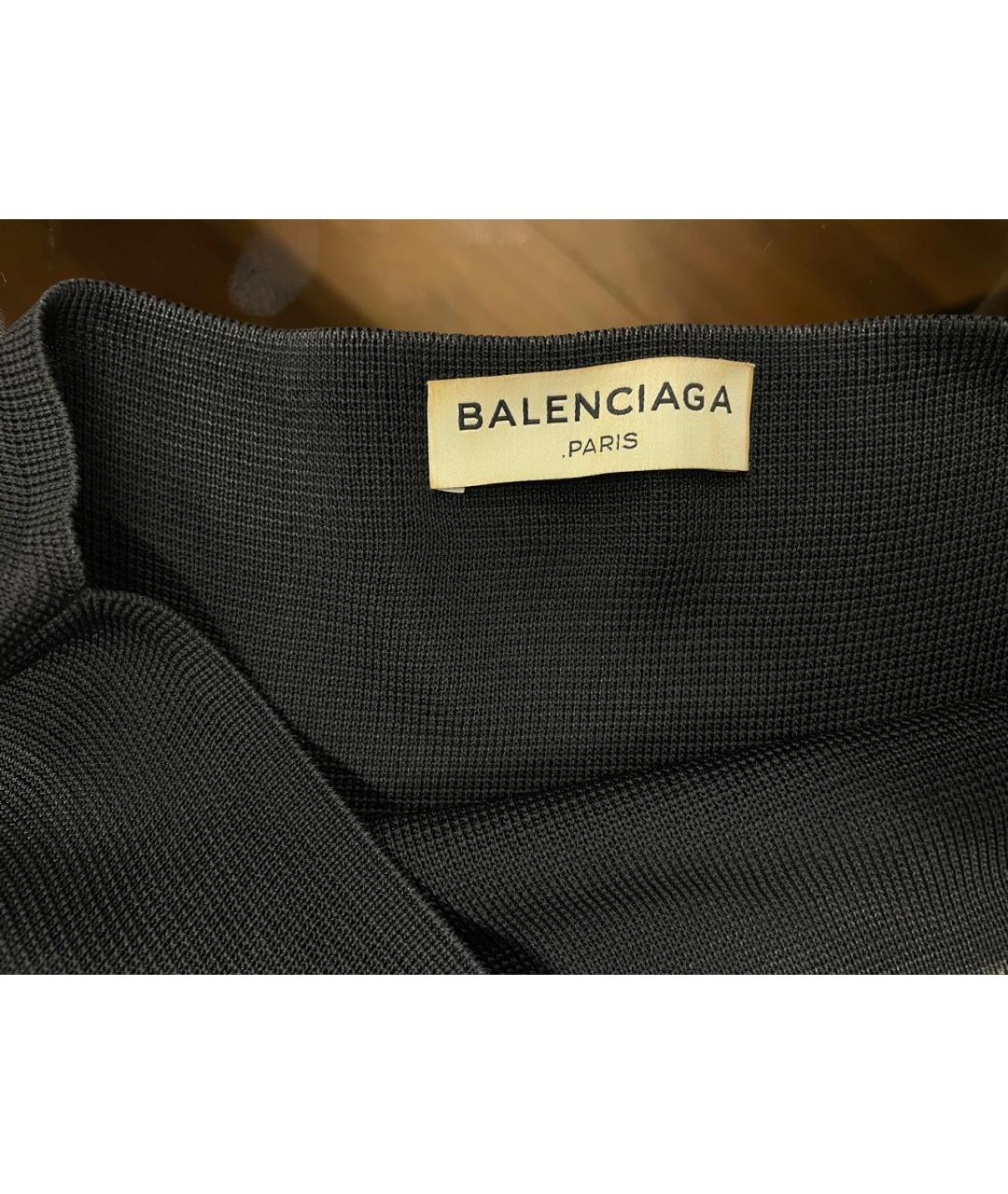 BALENCIAGA Черное вискозное повседневное платье, фото 5