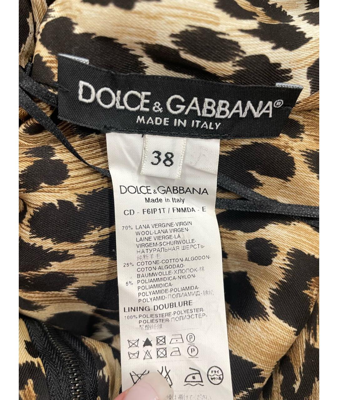 DOLCE&GABBANA Мульти шерстяное платье, фото 7