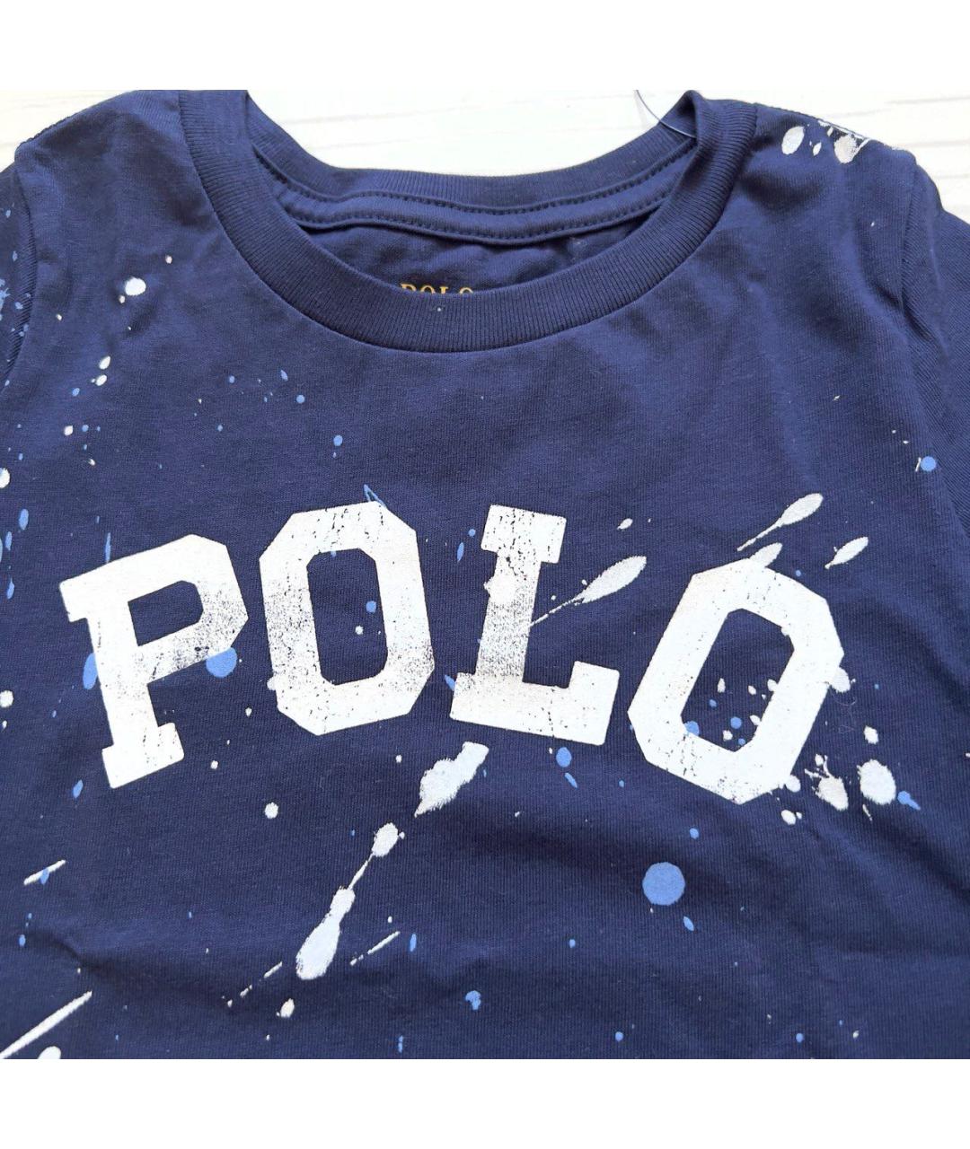POLO RALPH LAUREN Синий хлопковый детская футболка / топ, фото 5