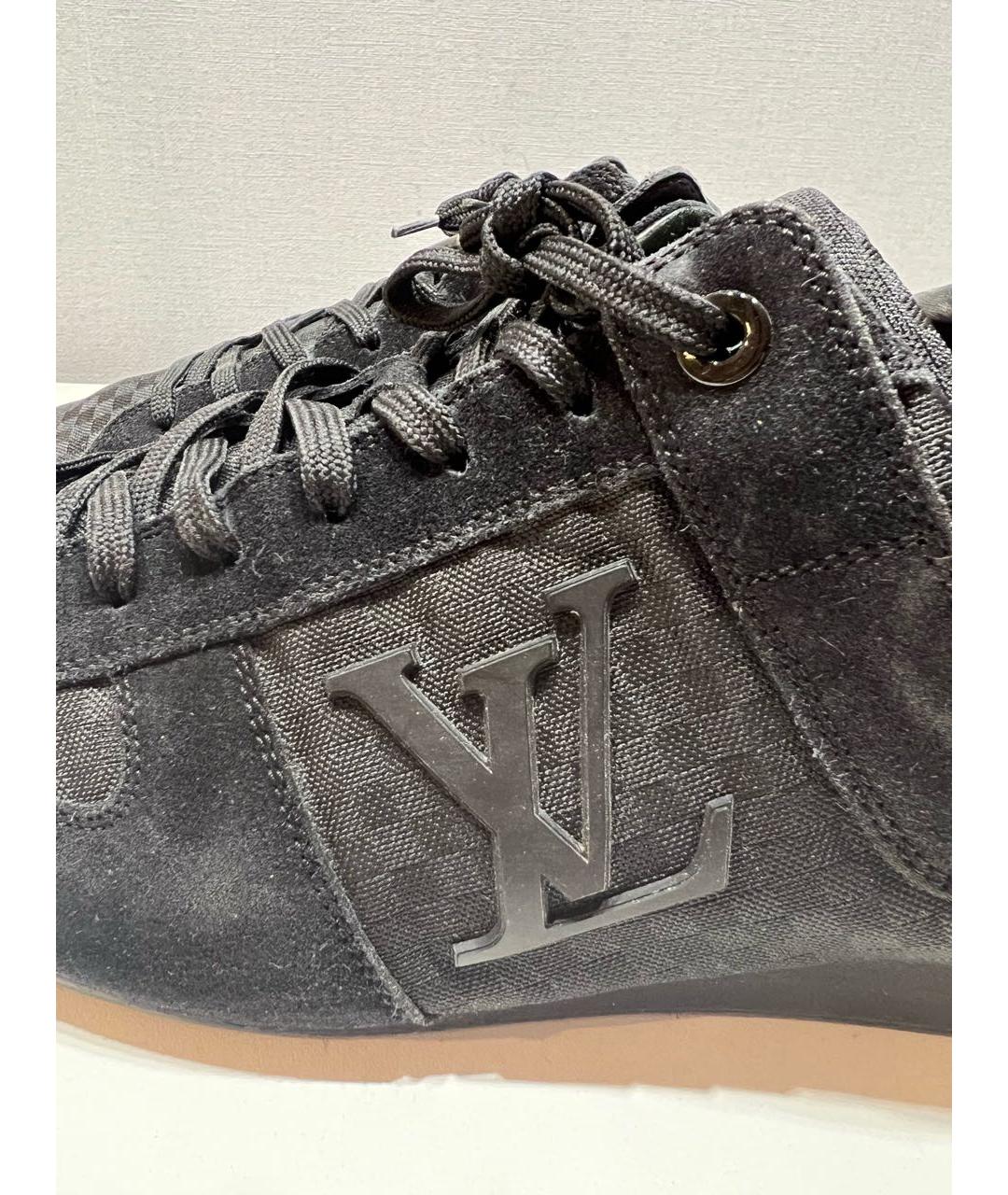 LOUIS VUITTON PRE-OWNED Черные замшевые низкие кроссовки / кеды, фото 7