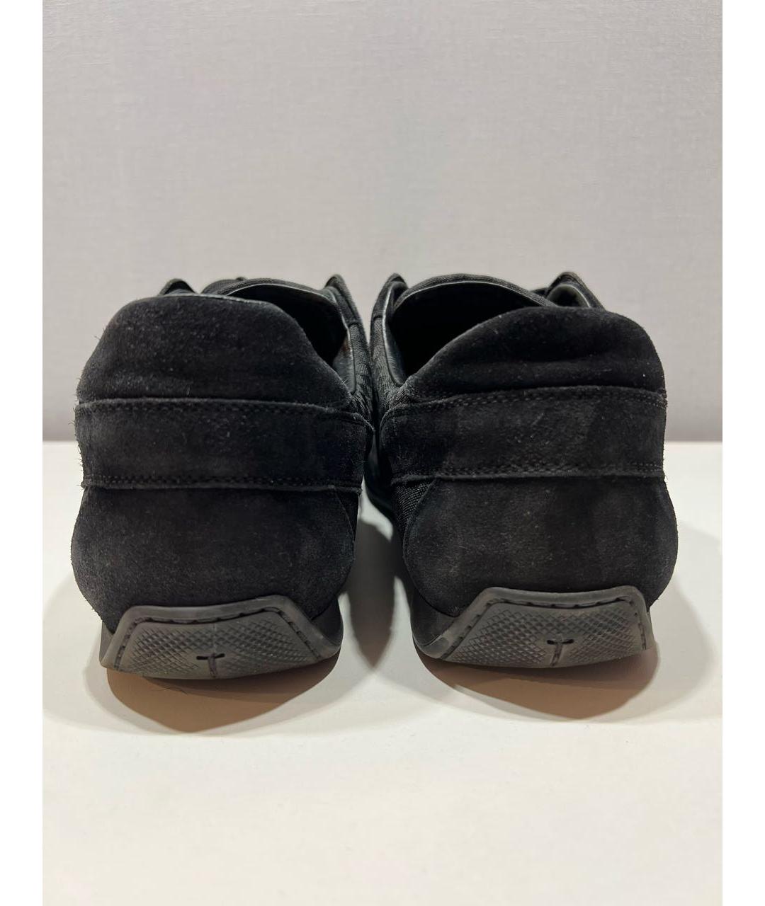LOUIS VUITTON PRE-OWNED Черные замшевые низкие кроссовки / кеды, фото 4