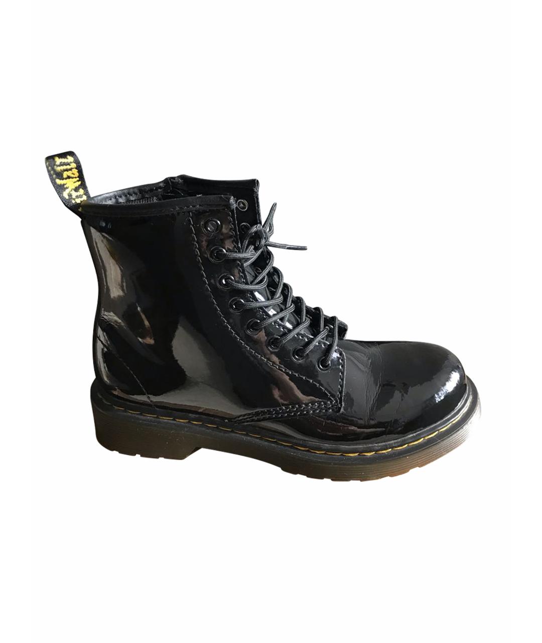 DR. MARTENS Черные ботинки из лакированной кожи, фото 1