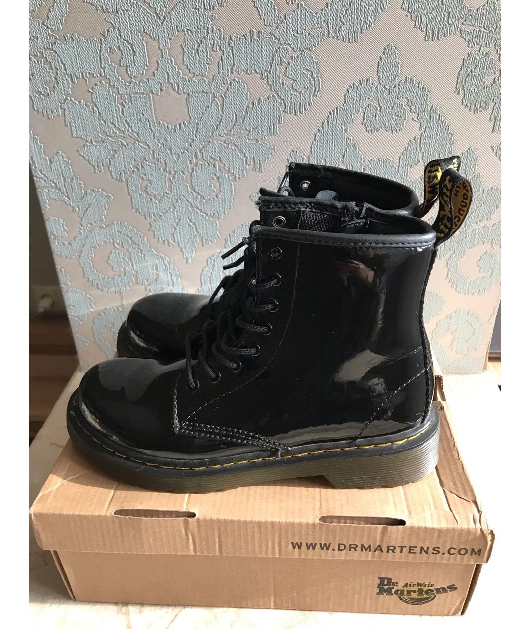 DR. MARTENS Черные ботинки из лакированной кожи, фото 3