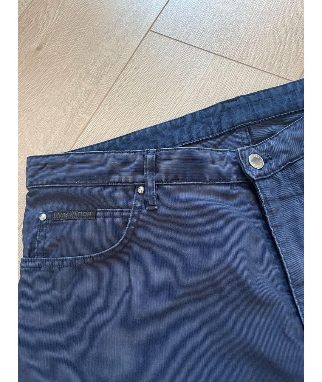 LOUIS VUITTON PRE-OWNED Синие прямые джинсы, фото 3